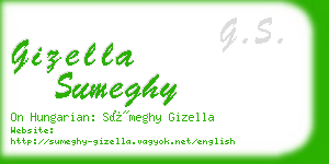 gizella sumeghy business card